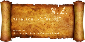 Mihalics László névjegykártya